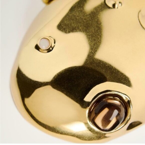 ZARA METALLIC MINAUDIÈRE BAG GOLDEN - Picture 5 of 6